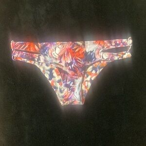 Luli Fama Size L women’s multicolored and floral bikini bottom